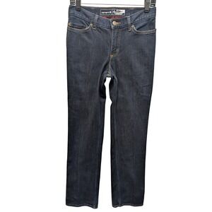 Carhartt Flannel Lined‎ Jeans Womens 2 Regular Dark Wash Loose Fit 102729